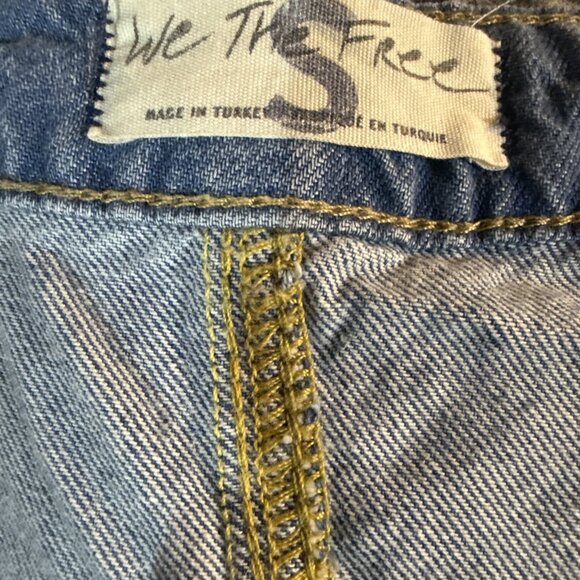 Free People We The Free Dreamweaver Maxi Skirt Sz L Blue DenimTiered Jean - Picture 10 of 12